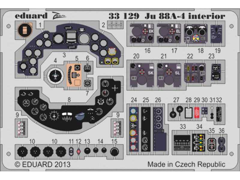 Ju 88A-4 interior S. A. 1/32 - Revell - zdjęcie 1