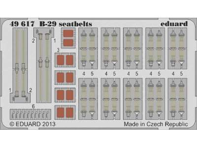 B-29 seatbelts 1/48 - Monogram - zdjęcie 1