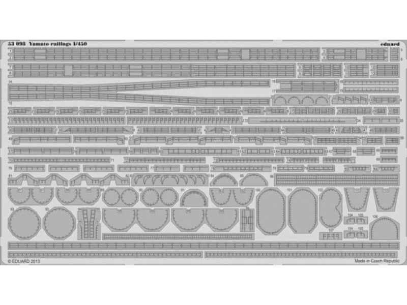 Yamato railings 1/450 - Hasegawa - zdjęcie 1