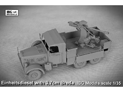 Ciężarówka Einheitsdiesel z działkiem 3,7 cm Breda - zdjęcie 2