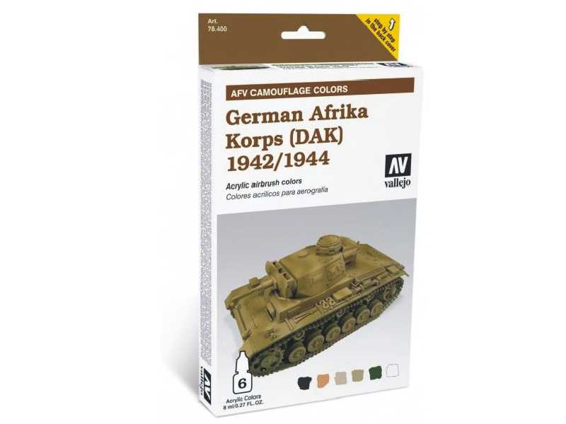 Zestaw farb Model Air - Afrika Korps 1942-1944 (DAK) - 6 farb - zdjęcie 1 Zestaw farb Model Air - Afrika Korps 1942-1944 (DAK) - 6 farb - zdjęcie 1