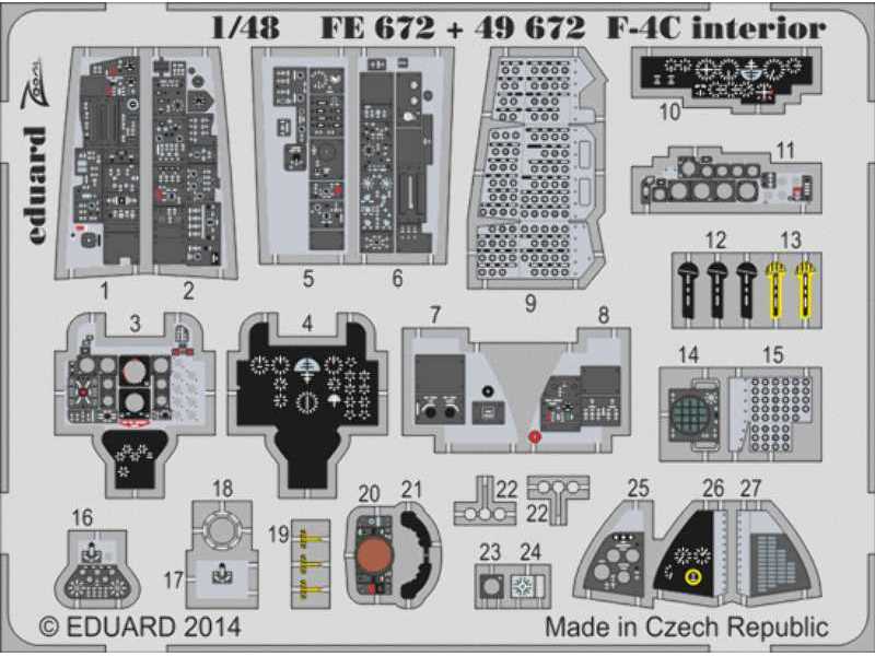 F-4C interior S. A. 1/48 - Academy Minicraft - zdjęcie 1 F-4C interior S. A. 1/48 - Academy Minicraft - zdjęcie 1