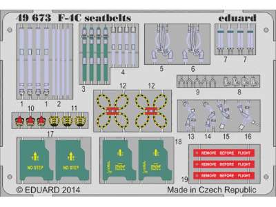 F-4C seatbelts 1/48 - Academy Minicraft - zdjęcie 1