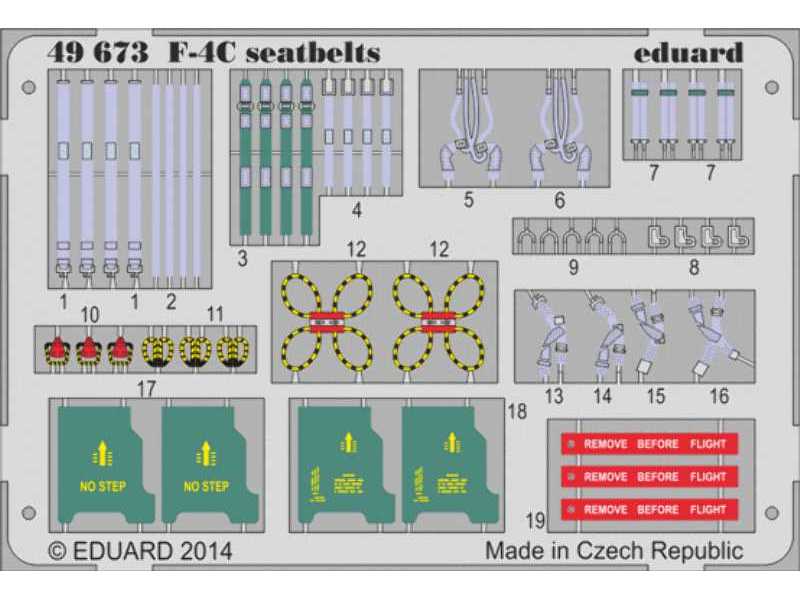 F-4C seatbelts 1/48 - Academy Minicraft - zdjęcie 1