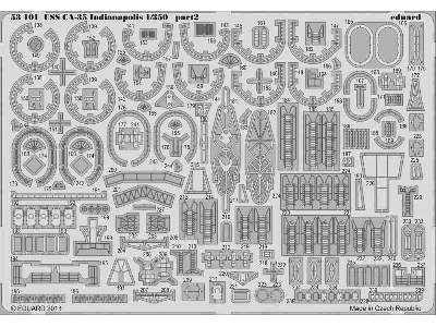 USS CA-35 Indianapolis 1/350 - Academy Minicraft - zdjęcie 3