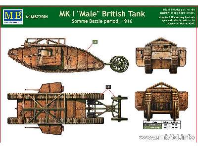 MK I Male czołg brytyjski - Bitwa pod Sommą 1916 - zdjęcie 2
