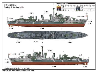 Niszczyciel HMCS Huron 1944 - zdjęcie 3