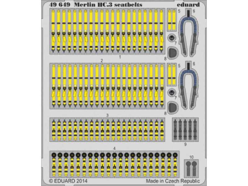Merlin HC.3 seatbelts 1/48 - Airfix - zdjęcie 1