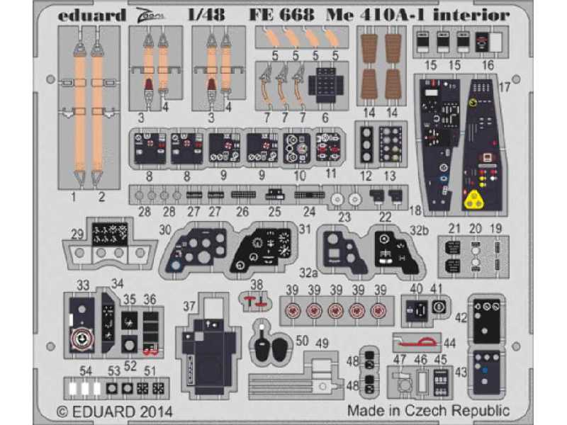 Me 410A-1 interior S. A. 1/48 - Meng - zdjęcie 1 Me 410A-1 interior S. A. 1/48 - Meng - zdjęcie 1