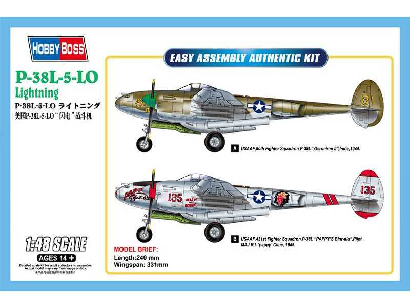 P-38L-5-L0 Lightning - Easy Kit - zdjęcie 1 P-38L-5-L0 Lightning - Easy Kit - zdjęcie 1