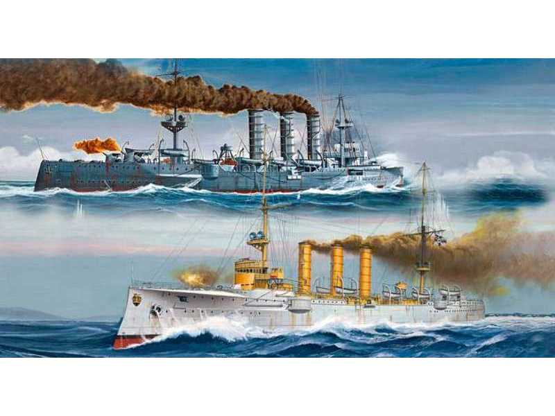 German WWI Light Cruisers SMS Dresden & SMS Emden - zdjęcie 1 German WWI Light Cruisers SMS Dresden & SMS Emden - zdjęcie 1