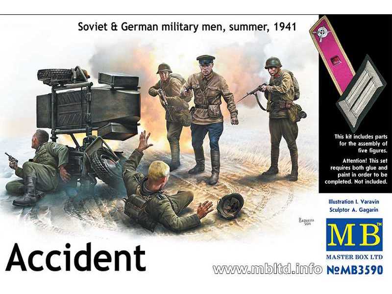 Wypadek - radzieccy i niemieccy zołnierze - lato 1941 - zdjęcie 1 Wypadek - radzieccy i niemieccy zołnierze - lato 1941 - zdjęcie 1