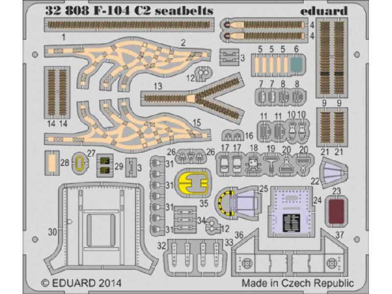 F-104 C2 seatbelts 1/32 - Italeri - zdjęcie 1 F-104 C2 seatbelts 1/32 - Italeri - zdjęcie 1