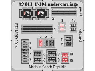 F-104 undercarriage 1/32 - Italeri - zdjęcie 1