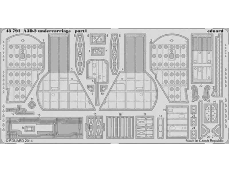 A3D-2 undercarriage 1/48 - Trumpeter - zdjęcie 1