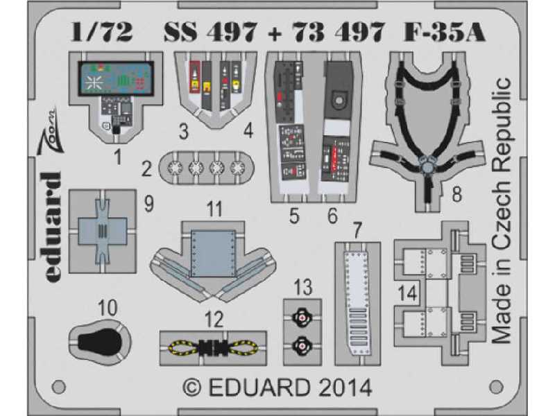 F-35A interior S. A. 1/72 - Italeri - zdjęcie 1 F-35A interior S. A. 1/72 - Italeri - zdjęcie 1