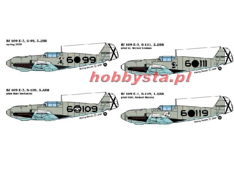 Spanish Emils - Bf 109 E-1 & E-3 of the Legion Condor - zdjęcie 1