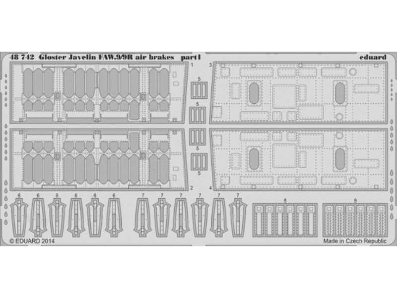 Gloster Javelin FAW.9/9R air brakes 1/48 - Airfix - zdjęcie 1