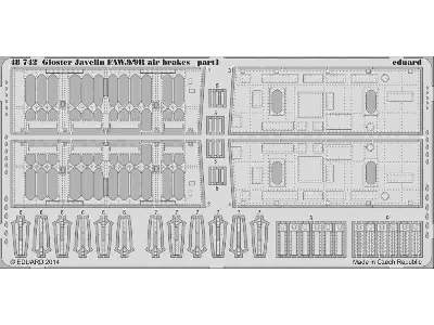 Gloster Javelin FAW.9/9R air brakes 1/48 - Airfix - zdjęcie 2