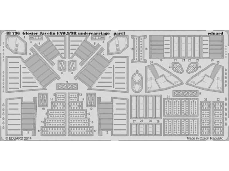 Gloster Javelin FAW.9/9R undercarriage 1/48 - Airfix - zdjęcie 1