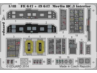 Merlin HC.3 interior S. A. 1/48 - Airfix - zdjęcie 2