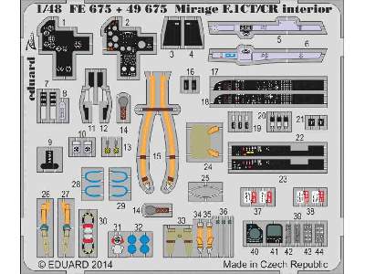 Mirage F.1CT/ CR interior S. A. 1/48 - Kitty Hawk - zdjęcie 2