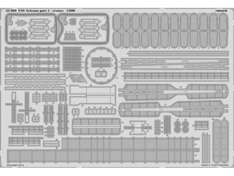USS Arizona part 1 - cranes 1/200 - Trumpeter - zdjęcie 1 USS Arizona part 1 - cranes 1/200 - Trumpeter - zdjęcie 1