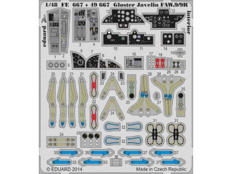 Gloster Javelin FAW.9/9R interior S. A. 1/48 - Airfix - zdjęcie 1