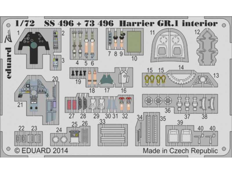 Harrier GR. interior 1 S. A. 1/72 - Airfix - zdjęcie 1 Harrier GR. interior 1 S. A. 1/72 - Airfix - zdjęcie 1