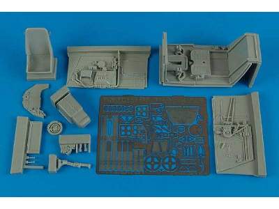 Bf 109F-2/F-4 early cockpit set - Hasegawa - zdjęcie 1