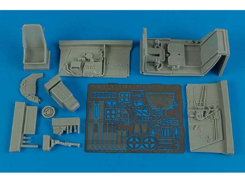 Bf 109F-2/F-4 early cockpit set - Hasegawa - zdjęcie 1