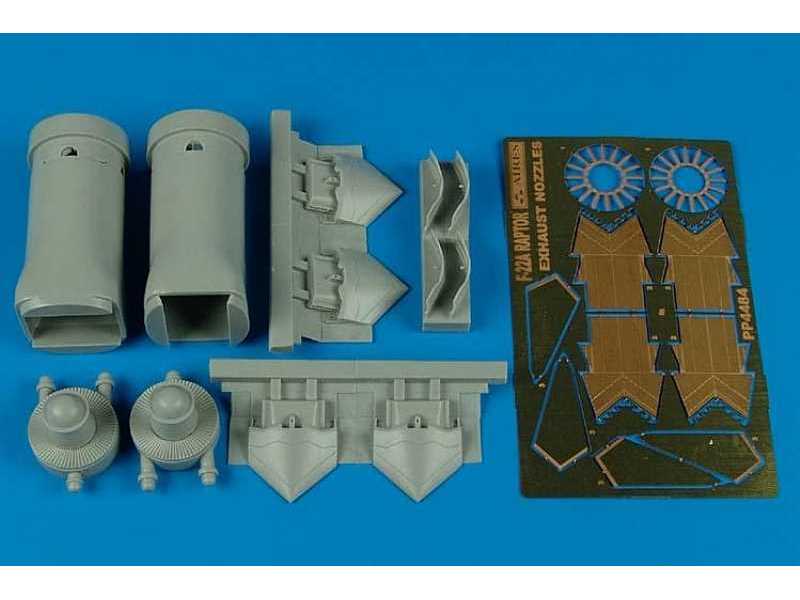 F-22A Raptor exhaust nozzles - opened - Hasegawa - zdjęcie 1 F-22A Raptor exhaust nozzles - opened - Hasegawa - zdjęcie 1