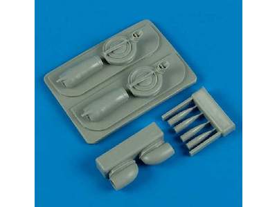 P-38F Lightning air intakes  & B-33 supercharger - Academy/Eduar - zdjęcie 1