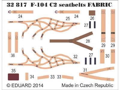 F-104 C2 seatbelts SUPER FABRIC 1/32 - Italeri - zdjęcie 2