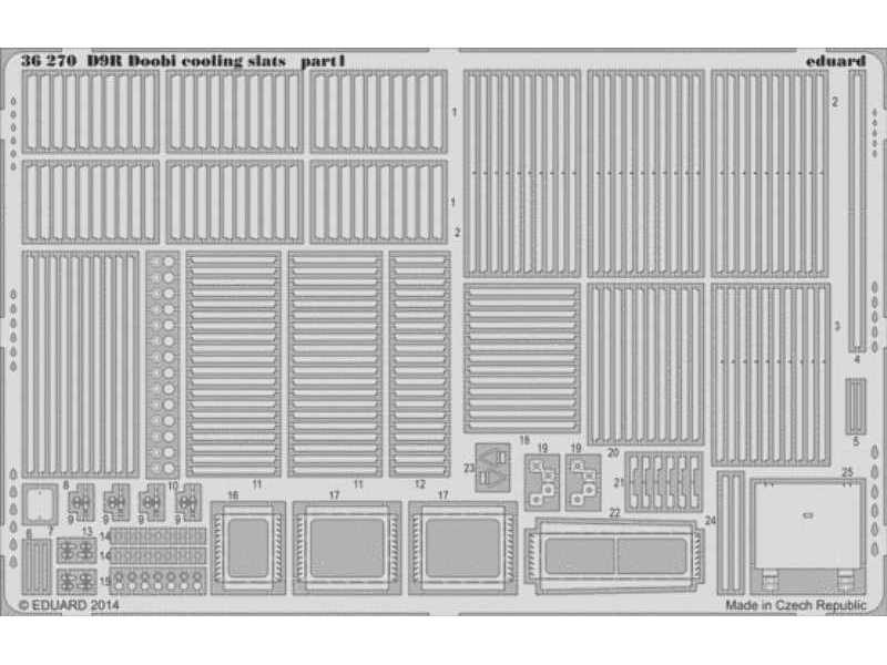 D9R Doobi cooling slats 1/35 - Meng - zdjęcie 1 D9R Doobi cooling slats 1/35 - Meng - zdjęcie 1