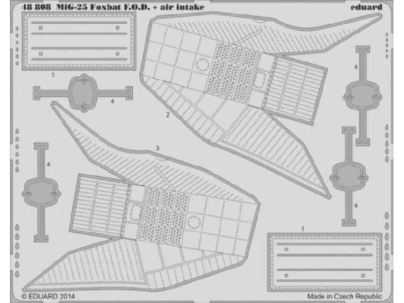 MiG-25 Foxbat air intakes & F. O.D.  1/48 - Kitty Hawk - zdjęcie 1