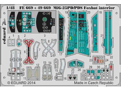 MiG-25PD/ PDS Foxbat interior S. A. 1/48 - Kitty Hawk - zdjęcie 2