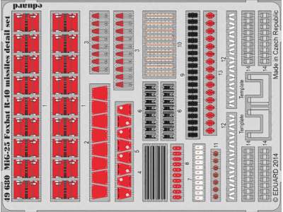 MiG-25 Foxbat R-40 missiles detail set 1/48 - Kitty Hawk - zdjęcie 1