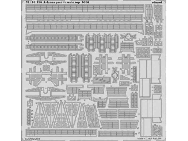 USS Arizona part 4 - main top 1/200 - Trumpeter - zdjęcie 1 USS Arizona part 4 - main top 1/200 - Trumpeter - zdjęcie 1