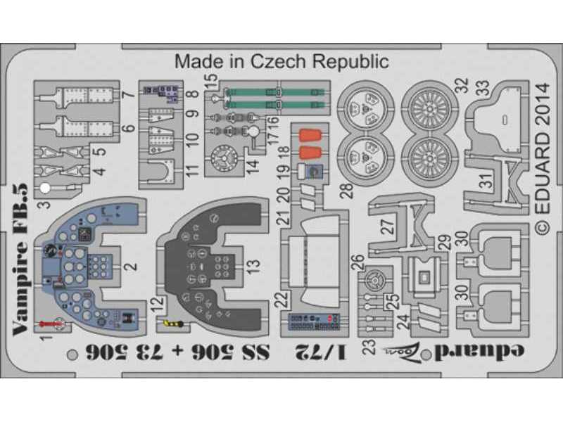 Vampire FB.5 S. A. 1/72 - Azur - zdjęcie 1 Vampire FB.5 S. A. 1/72 - Azur - zdjęcie 1