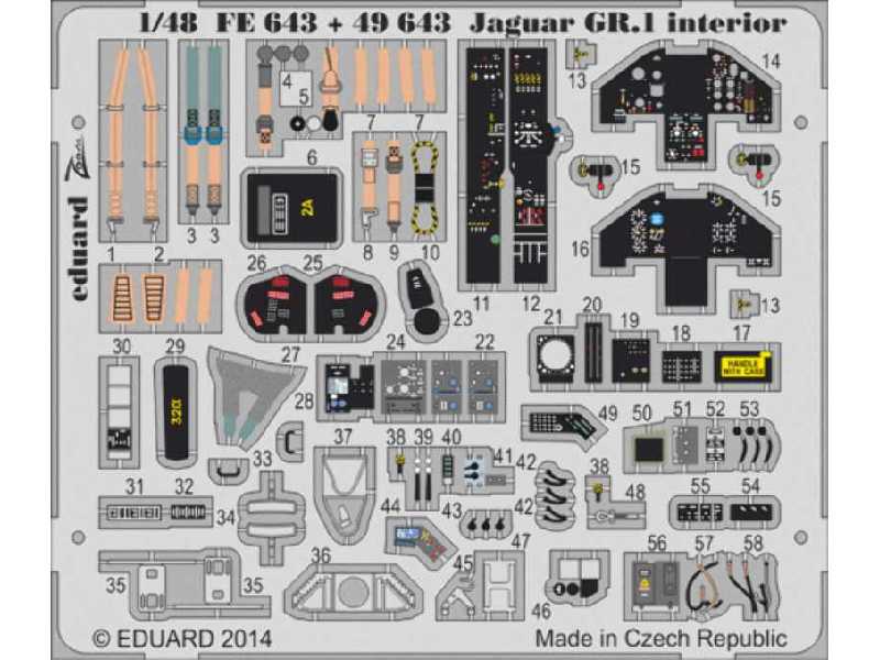 Jaguar GR.1 interior S. A. 1/48 - Kitty Hawk - zdjęcie 1