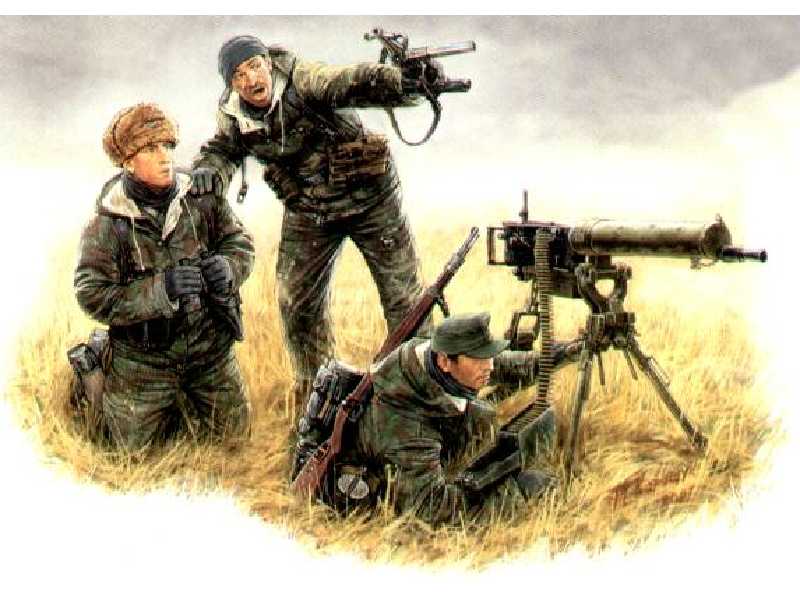 Figurki German Machinegun Crew - Eastern Front, Kurland 1944 - zdjęcie 1 Figurki German Machinegun Crew - Eastern Front, Kurland 1944 - zdjęcie 1