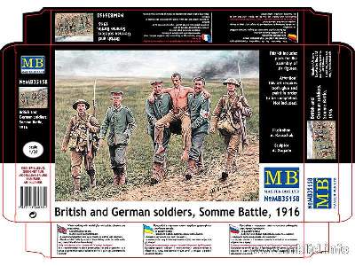 Brytyjscy i niemieccy zołnierze Bitwa pod Sommą - 1916 - zdjęcie 2