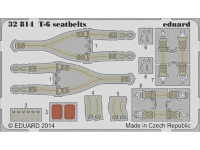 T-6 seatbelts 1/32 - Kitty Hawk - zdjęcie 1