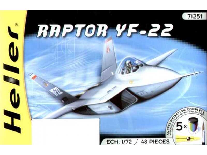 Raptor YF-22 + farby, klej, pędzelek - zdjęcie 1