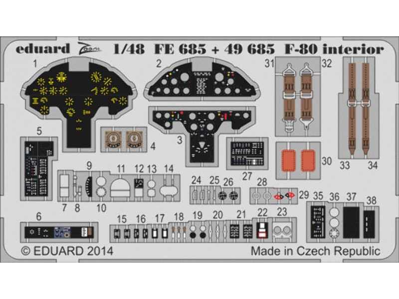 F-80 interior S. A. 1/48 - Hobby Boss - zdjęcie 1 F-80 interior S. A. 1/48 - Hobby Boss - zdjęcie 1