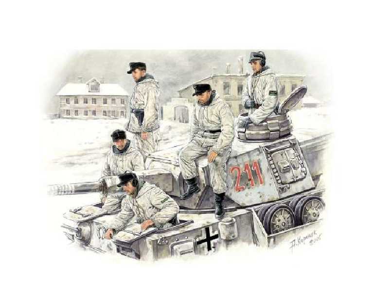 Figurki Niemiecka załoga czołgu - zima 1943-1945 - zdjęcie 1 Figurki Niemiecka załoga czołgu - zima 1943-1945 - zdjęcie 1