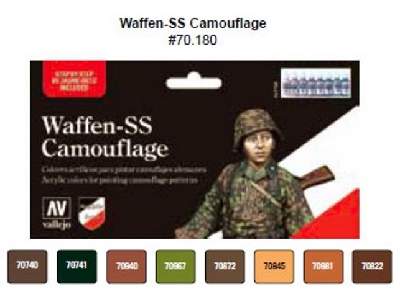 Zestaw farb Model Color - Waffen SS Camouflage - zdjęcie 1