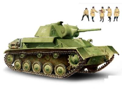 Lekki czołg T-70 M (wczesna produkcja) z załogą - zdjęcie 1