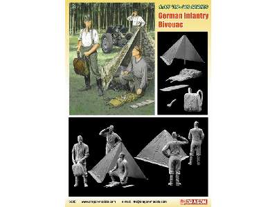 Niemcy na biwaku - figurki z namiotem - zdjęcie 2